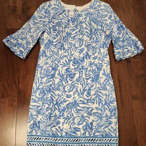 Lily Pulitzer women's cotton blue and white dress in size 4